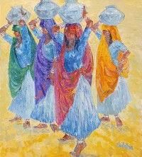 Sabiha Nasar-ud-Deen, 24 x 36 Inch, Oil on Canvas, Figurative Painting, AC-SBND-122